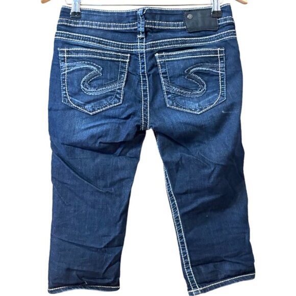 Silver JEANS Tuesday crop dark wash 27 - Picture 5 of 6